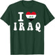 I Love Iraq Heart Flag Retro Travel Souvenir T-Shirt - T-Shirt | Forest