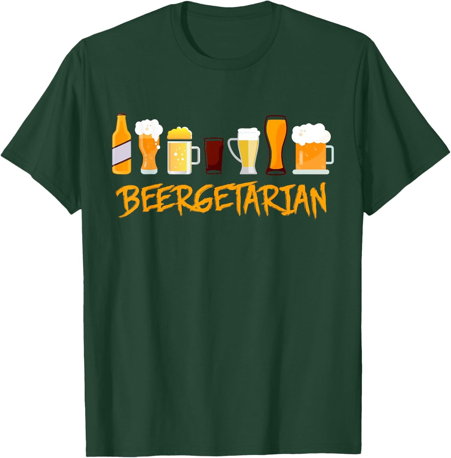 Funny Brewing Shirt for Beer Lovers Beergetarian T-Shirt - T-Shirt | Forest
