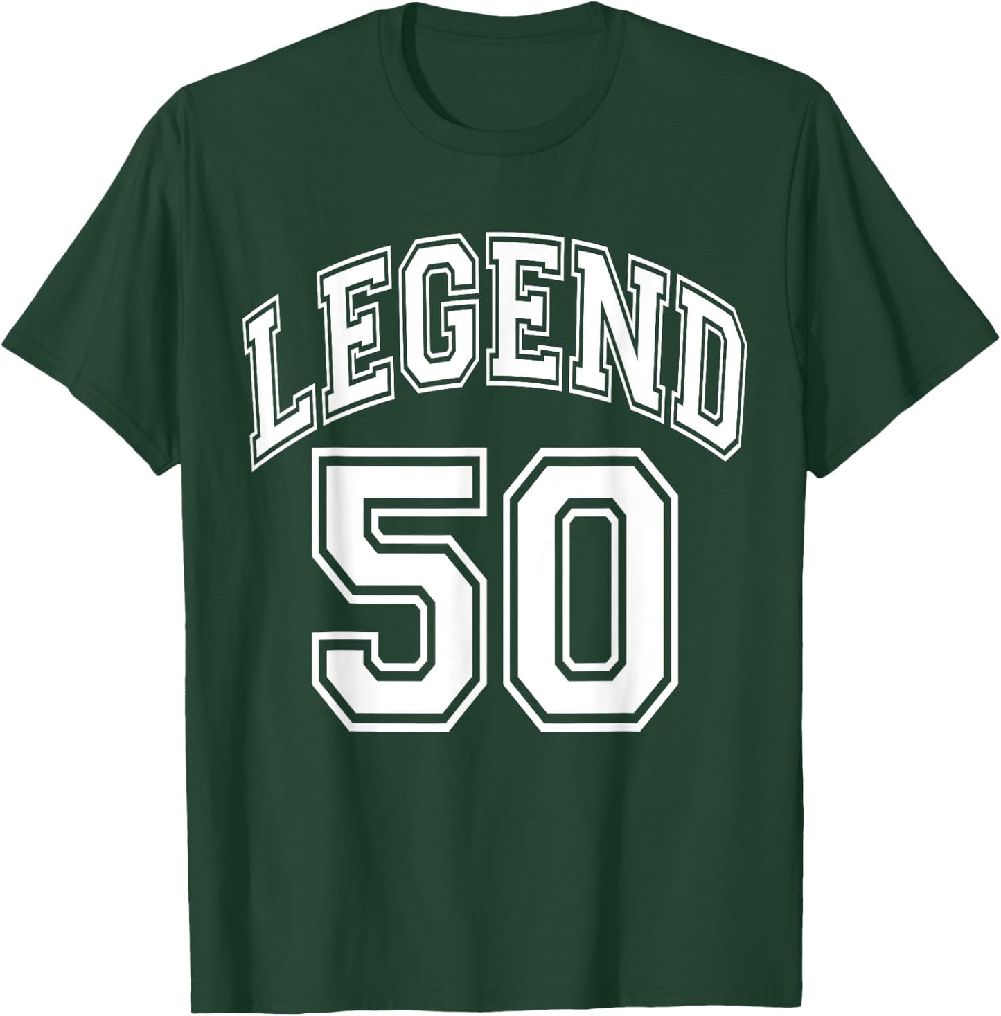 Legend 50 Number Varsity Team - 50th Birthday & 50 Years Old T-Shirt - T-Shirt | Forest