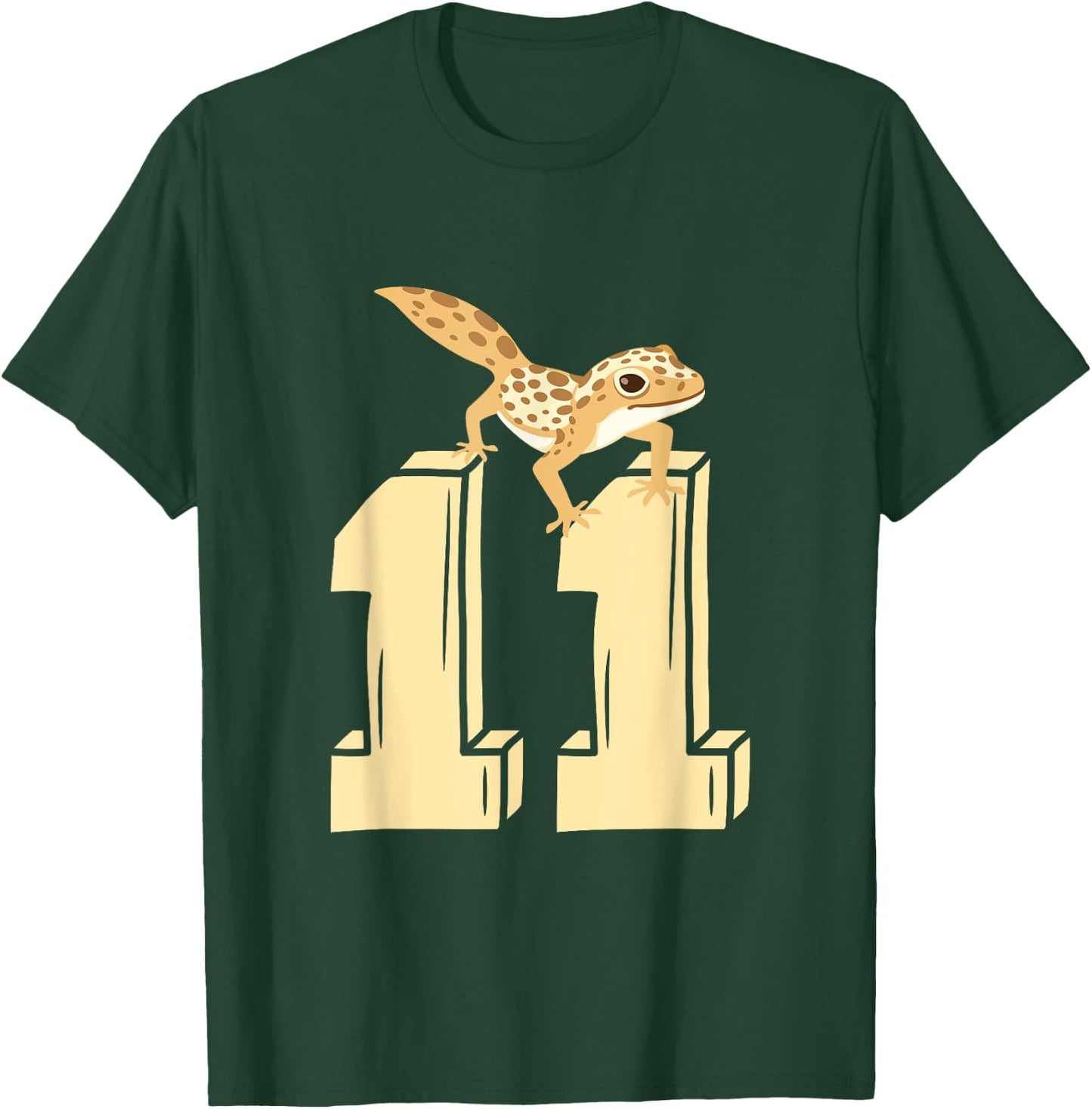11th Birthday For Boys Gift Funny 11 Years Old Boy Gecko T-Shirt - T-Shirt | Forest
