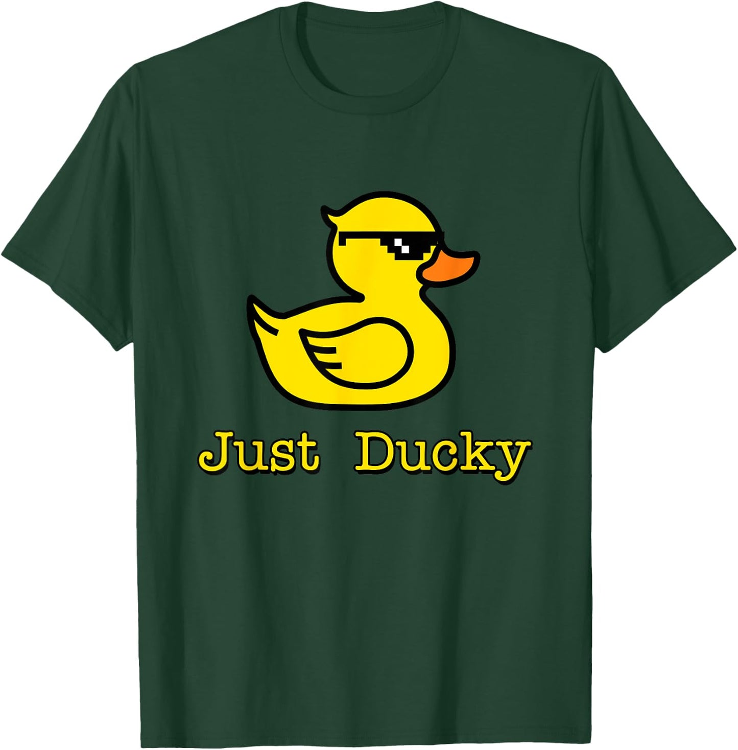 Just Ducky Funny Rubber Yellow Duck Childish Graphic Design T-Shirt - T-Shirt | Forest