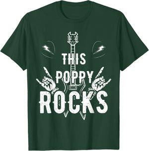 This Poppy Rock Guitar Lovers Rocker Papa Dada Band Musician T-Shirt - T-Shirt | Forest