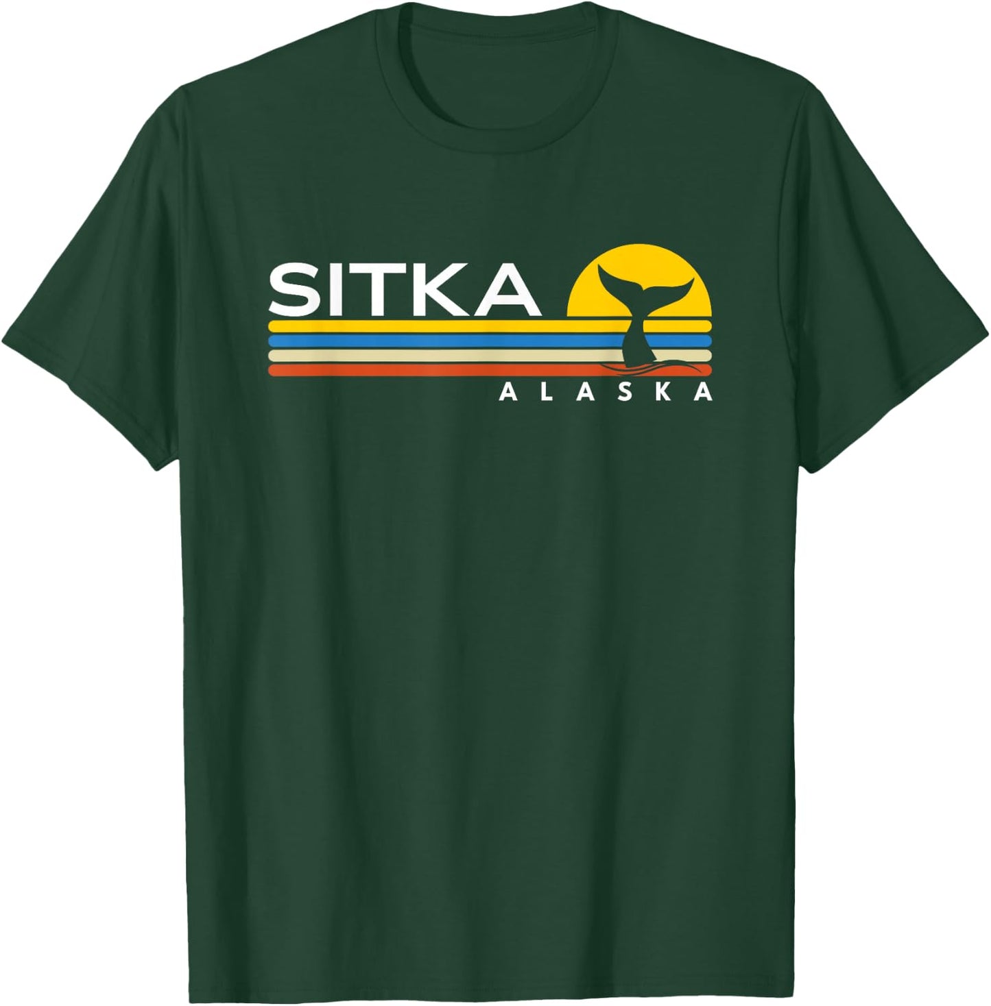 Sitka Alaska Whale intage Retro Souvenirs T-Shirt - T-Shirt | Forest