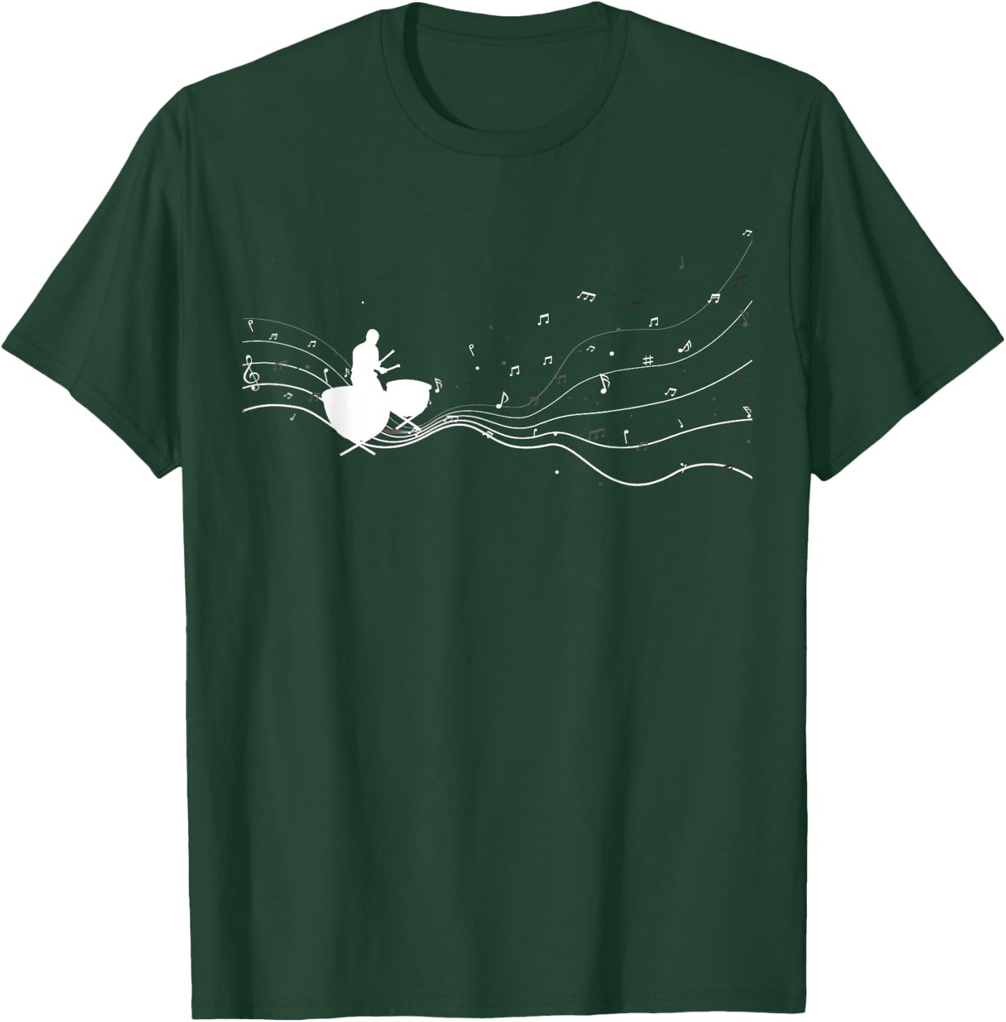 Timpani musician in music notes for Timpani player T-Shirt - T-Shirt | Forest