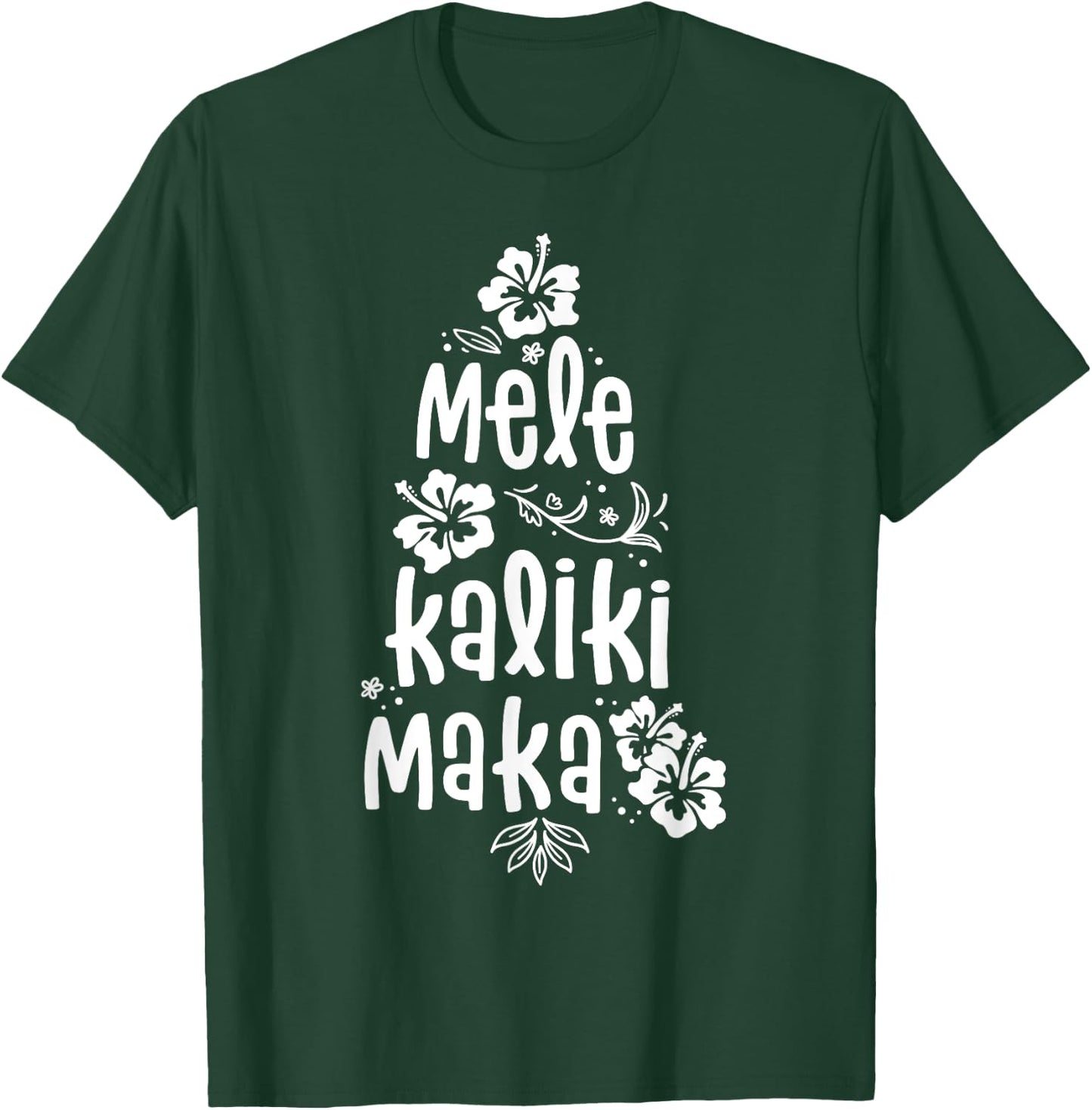 Mele Kalikimaka Christmas Hawaiian Xmas Vacation T-Shirt - T-Shirt | Forest