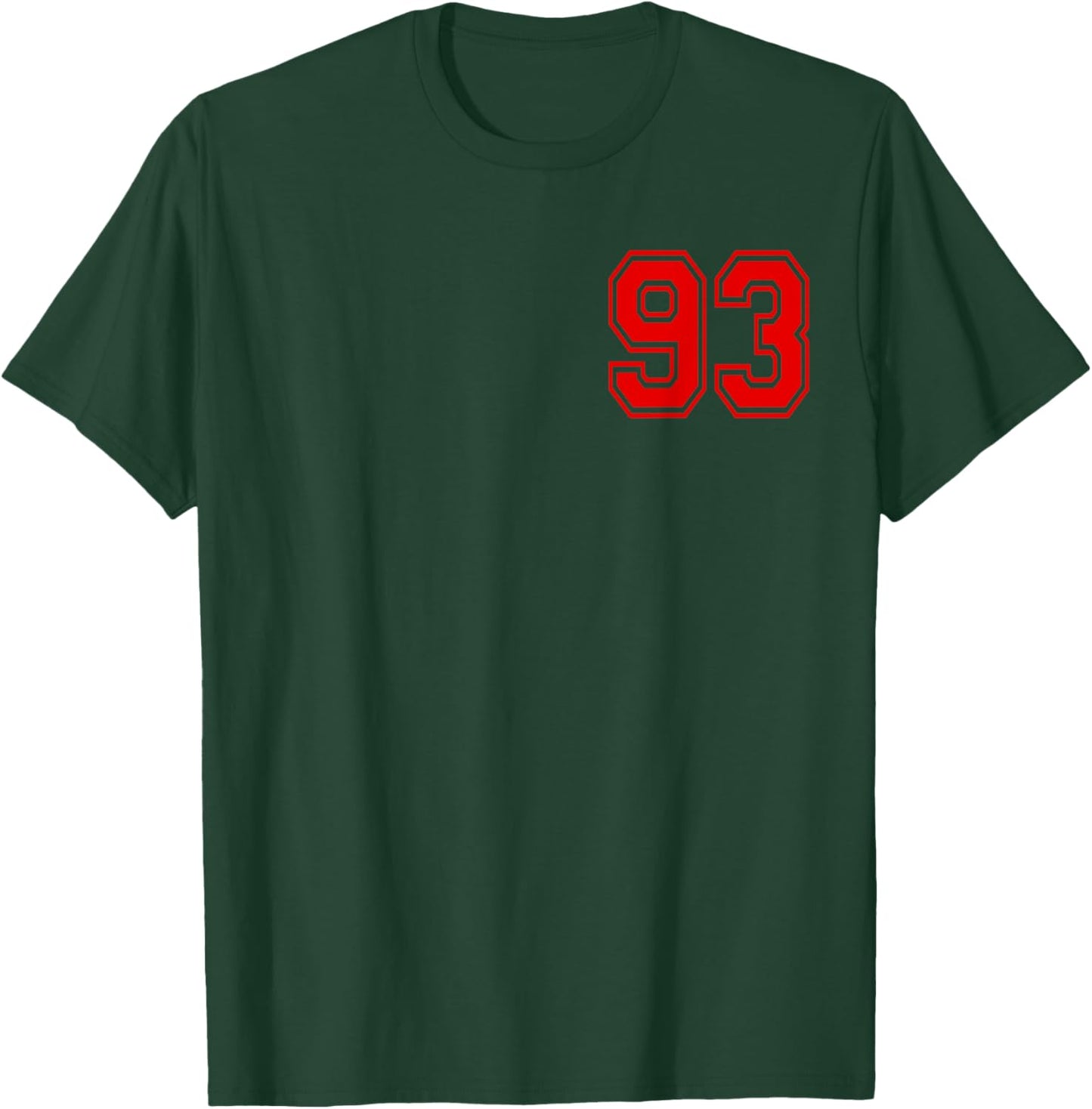 Numéro 93 Red Sports Team Style T-Shirt - T-Shirt | Forest