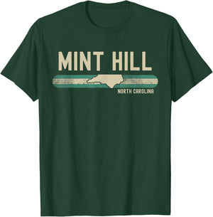 Mint Hill NC | North Carolina | Travel & 80s Style T-Shirt - T-Shirt | Forest