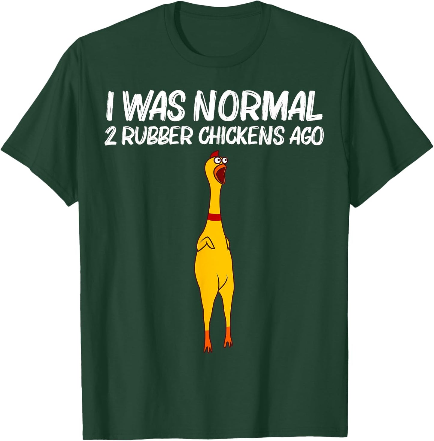 Funny Rubber Chicken Gift Men Women Rubber Chicken Costume Small T-Shirt - T-Shirt | Forest