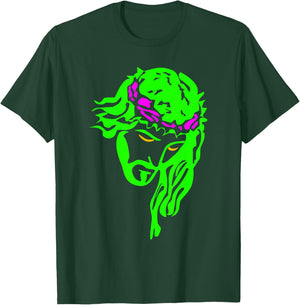 Neon Jesus || Cool Christian T-Shirt - T-Shirt | Forest