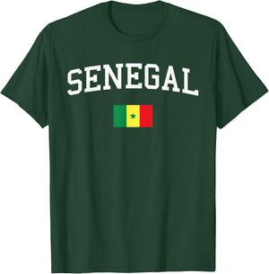 Senegalese Flag Men Women Kids Senegal T-Shirt - T-Shirt | Forest