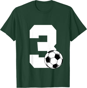 Kids Soccer Kids Toddler Boys 3rd Birthday Soccer T-Shirt - T-Shirt | Forest