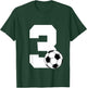 Kids Soccer Kids Toddler Boys 3rd Birthday Soccer T-Shirt - T-Shirt | Forest