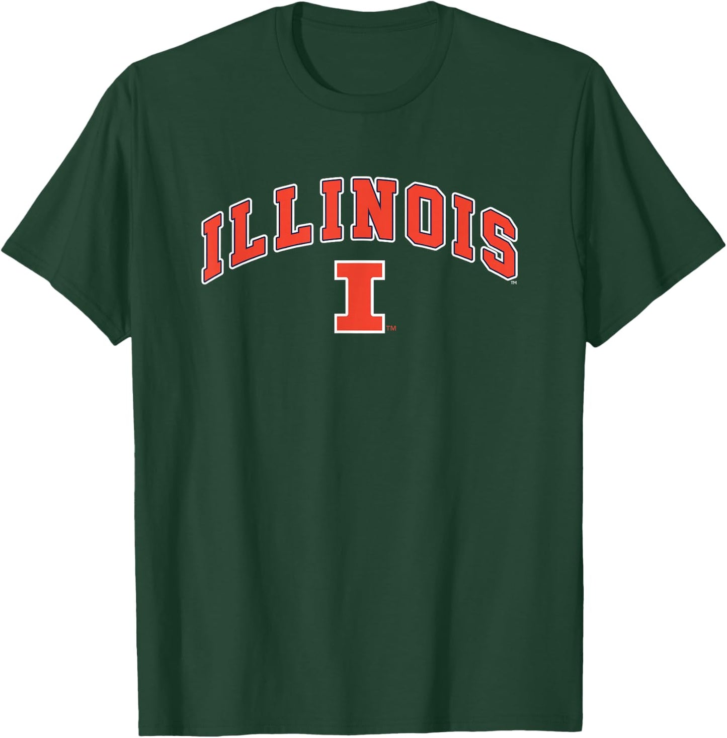 University of Illinois Fighting Illini Block Stacked T-Shirt - T-Shirt | Forest