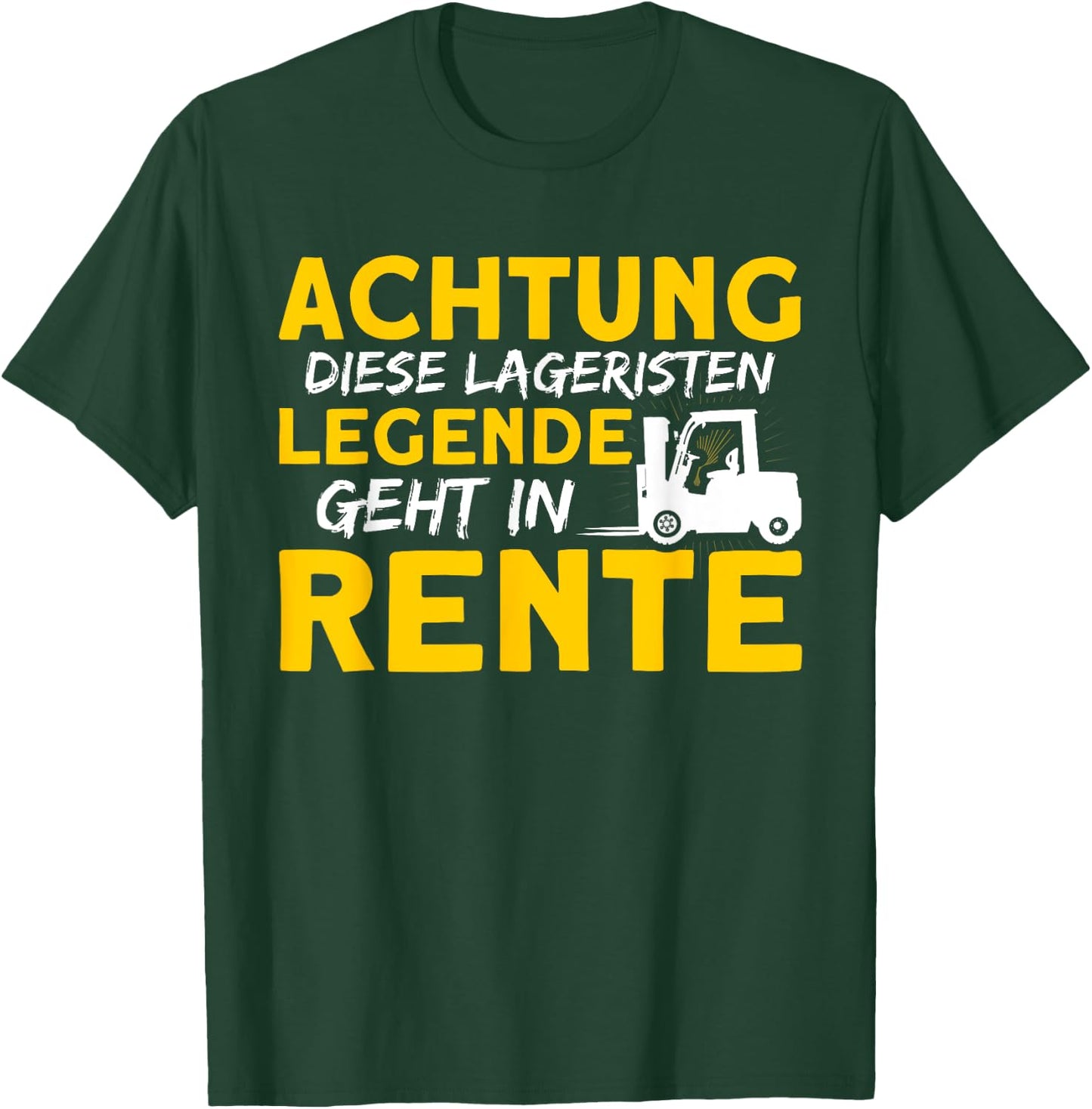 Men's Lageristen Legend Retirement Forklift Funny Forklift Driver , black, s T-Shirt - T-Shirt | Forest
