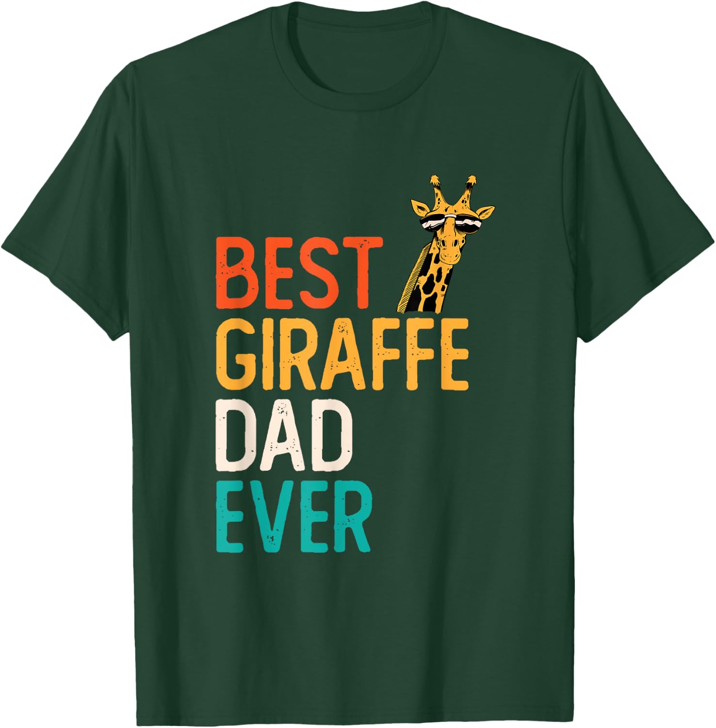 Giraff Zoo Animal Lover Funny Giraffe Father Dad Giraffe T-Shirt - T-Shirt | Forest