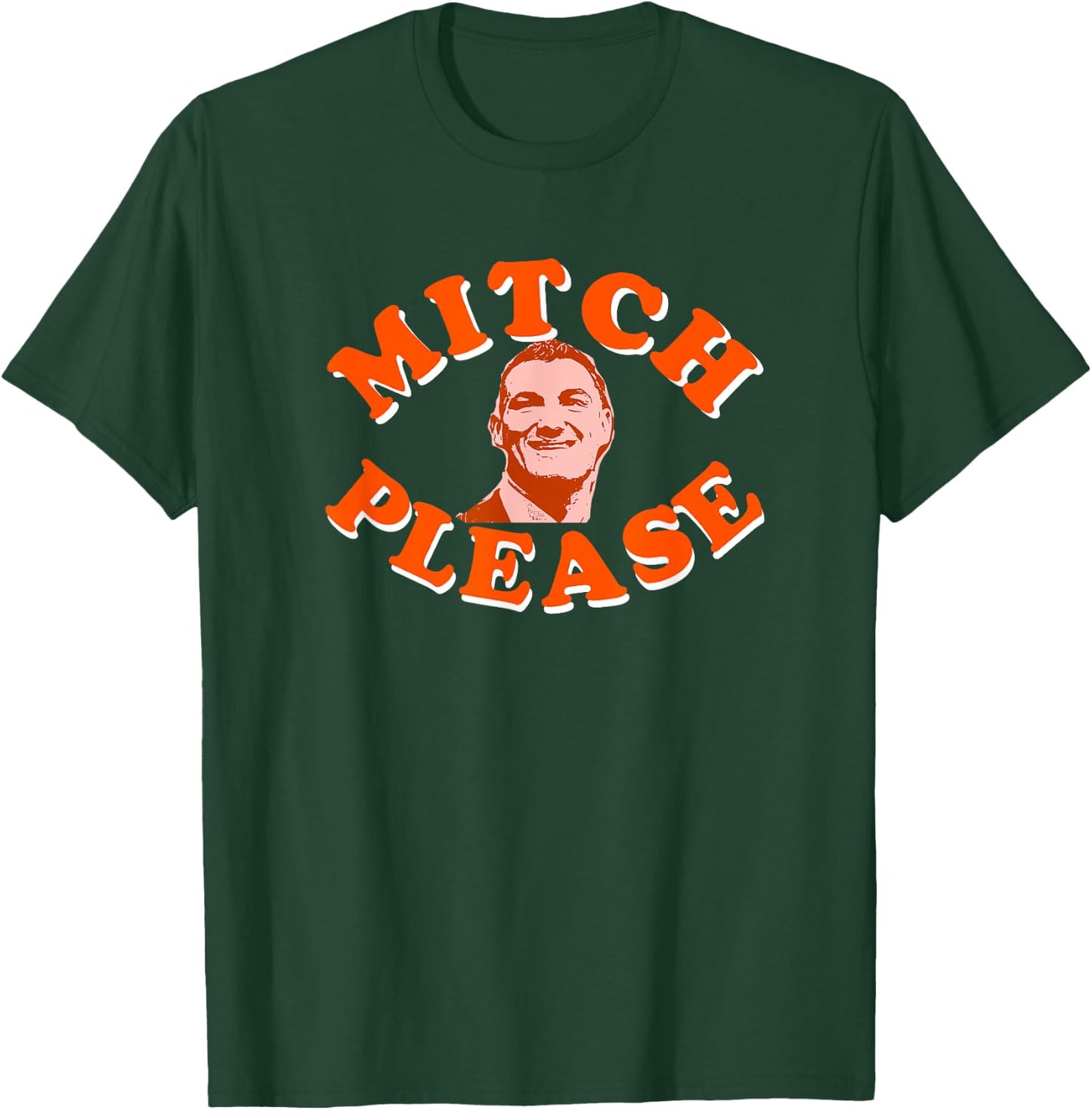 MITCH PLEASE Funny Blue and Orange T Shirt T-Shirt - T-Shirt | Forest