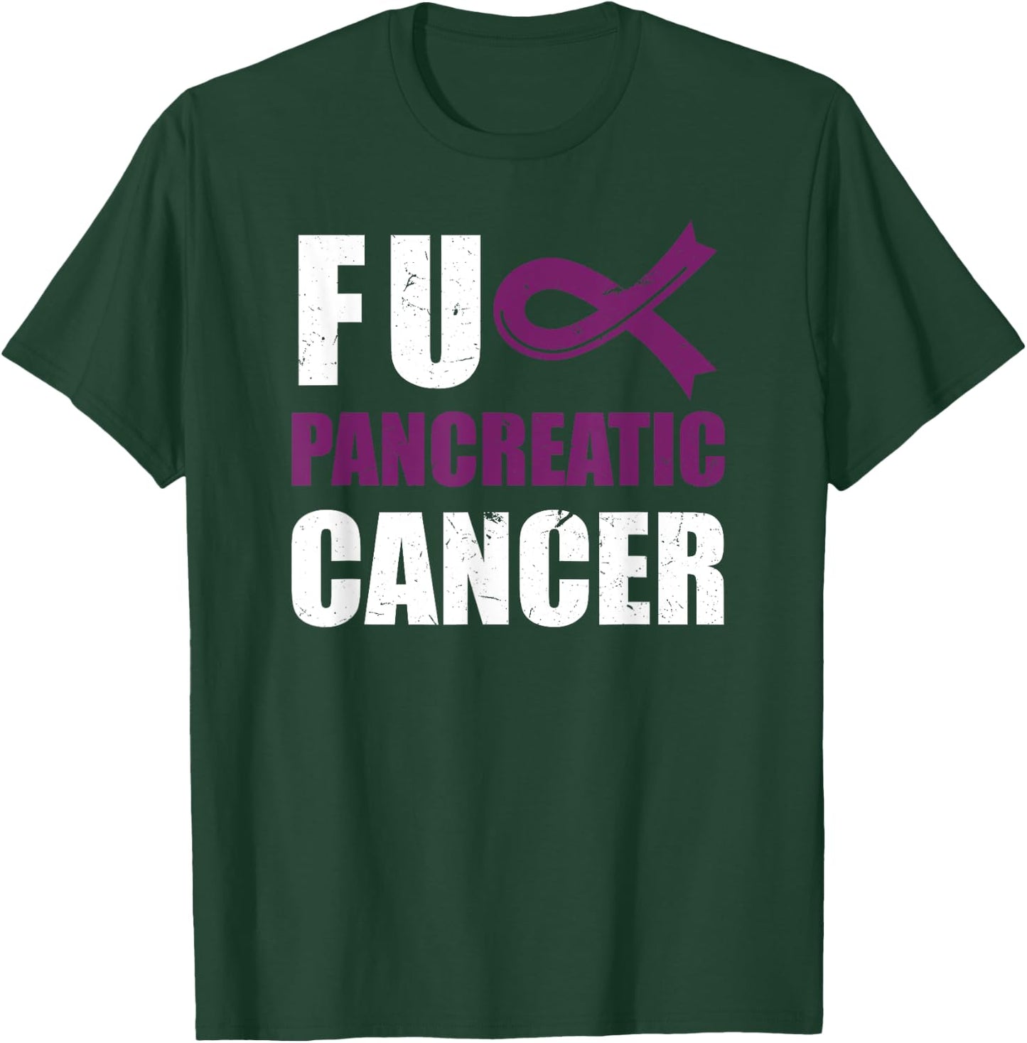 FU Pancreatic Cancer | Awareness Ribbon Purple T-Shirt - T-Shirt | Forest