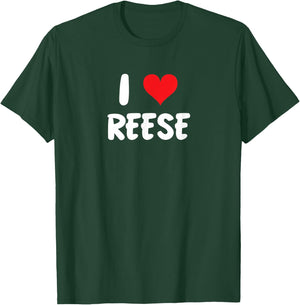I Love Reese - Heart T-Shirt - T-Shirt | Forest
