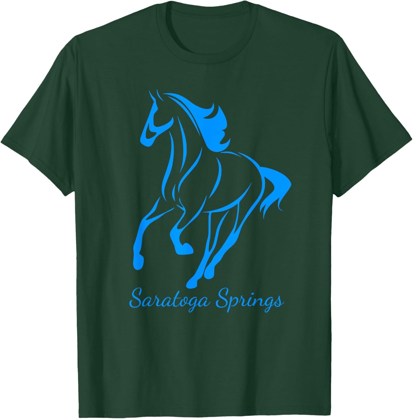 Saratoga Springs Upstate New York Horse Racing T-Shirt - T-Shirt | Forest