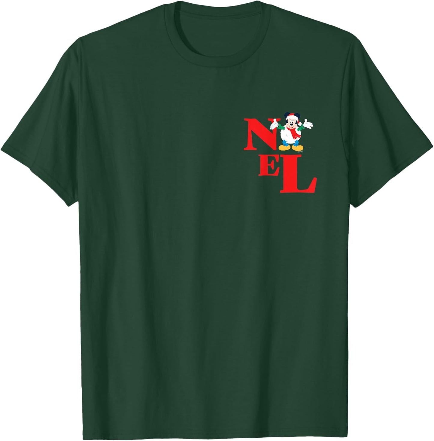 Disney Mickey Mouse Christmas Snowman Noel Corner Art T-Shirt - T-Shirt | Forest