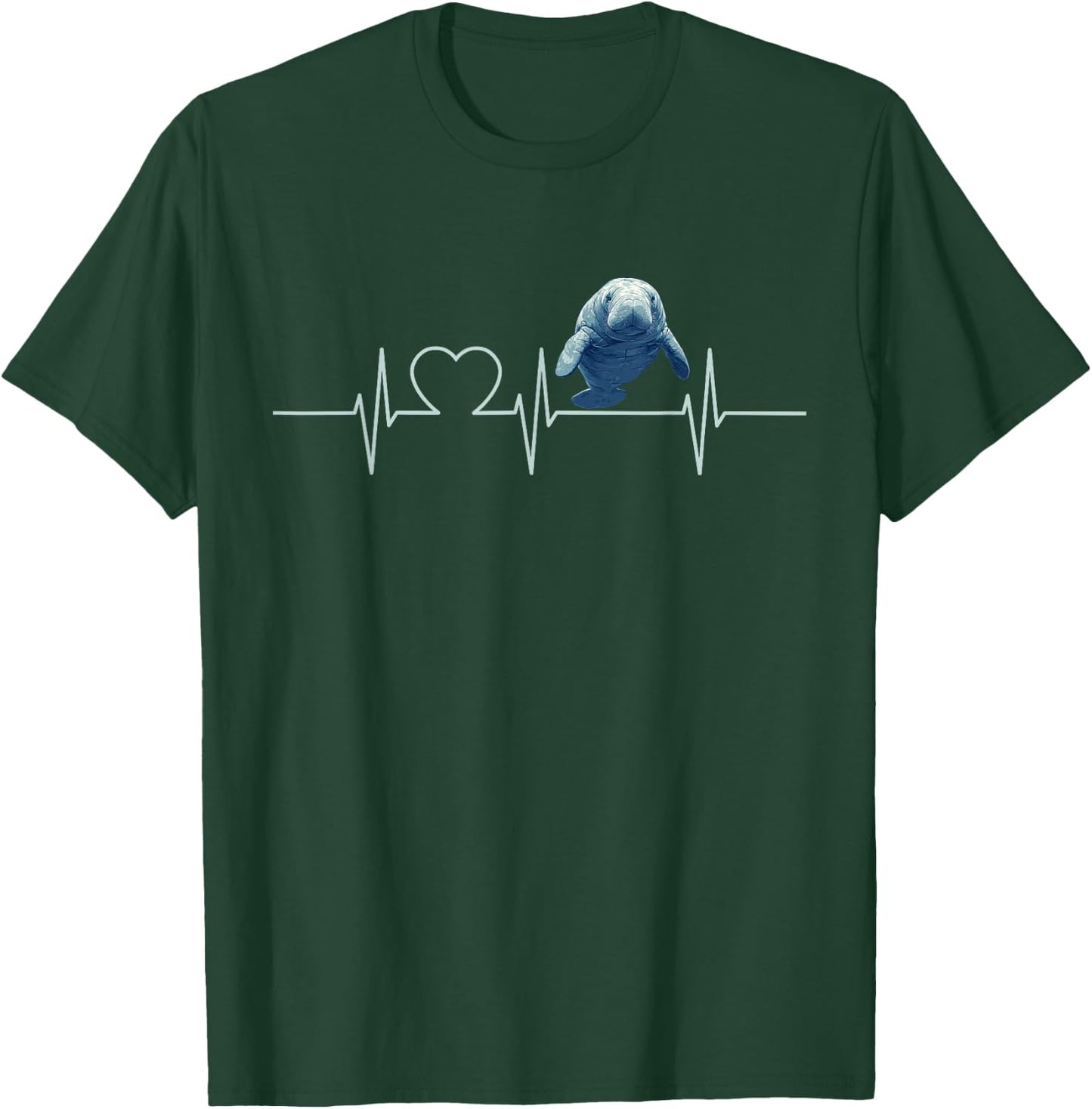 Manatees Manatee Heartbeat T-Shirt - T-Shirt | Forest