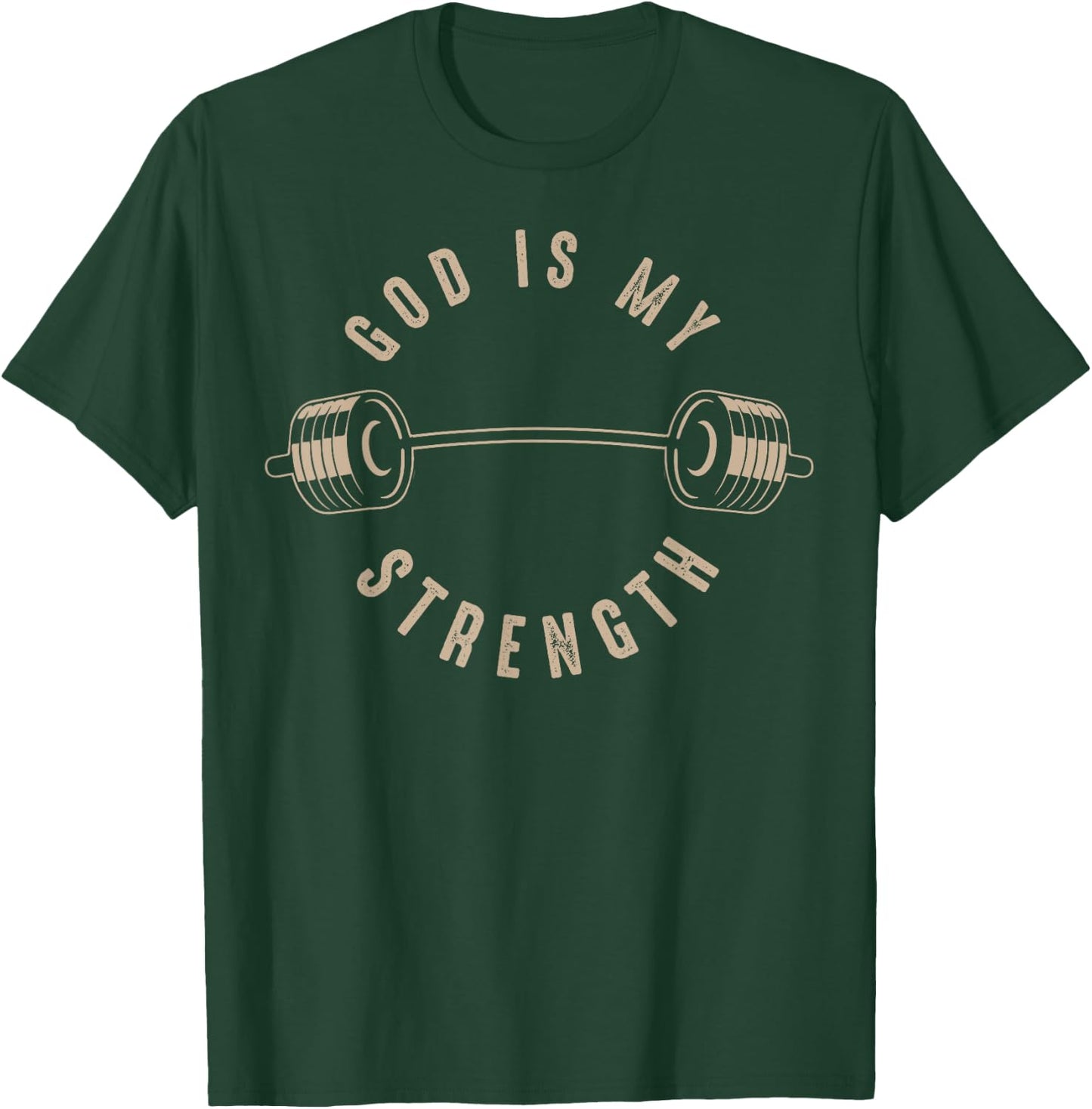 God Is My Strength | Cute God Is Rock Funny Gym Gift T-Shirt - T-Shirt | Forest