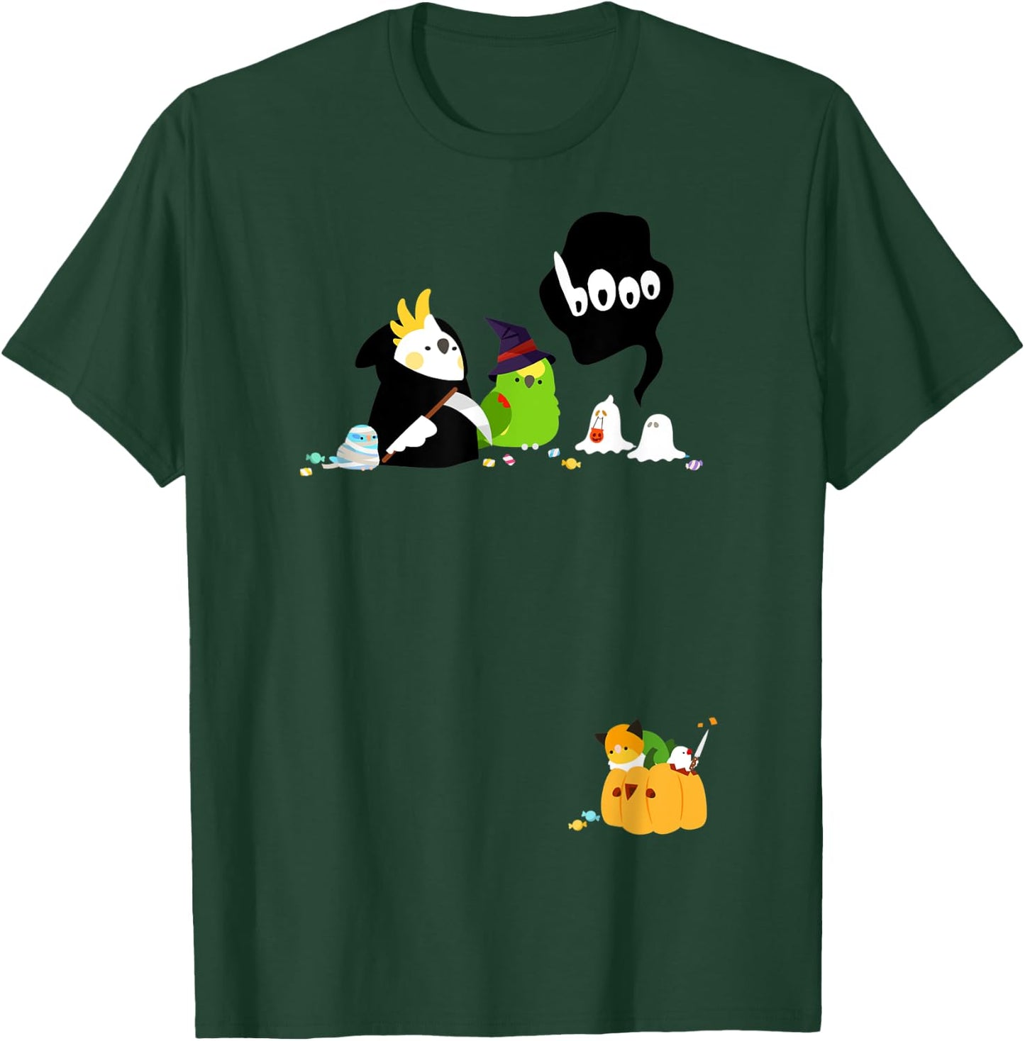 Spooky Halloween Birbs T-Shirt - T-Shirt | Forest