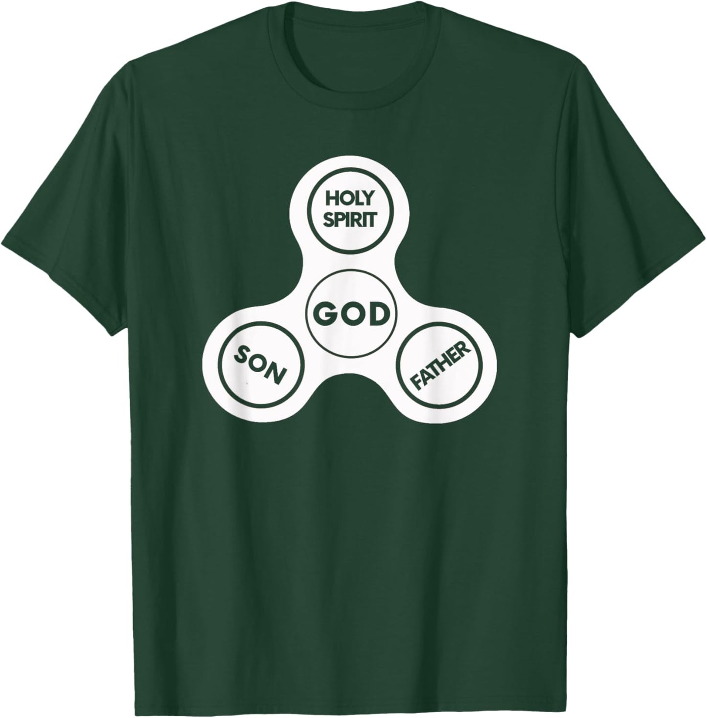 HOLY TRINITY Christian Fun Fidget Spinner God Bible T-Shirt - T-Shirt | Forest