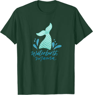 Waterbirth Mama Mermaid T-Shirt - T-Shirt | Forest