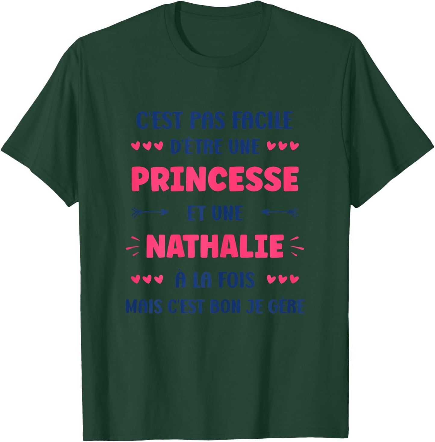 Princess Super Nathalie Girl First Name Humour Nathalie , white, Female X-Small T-Shirt - T-Shirt | Forest