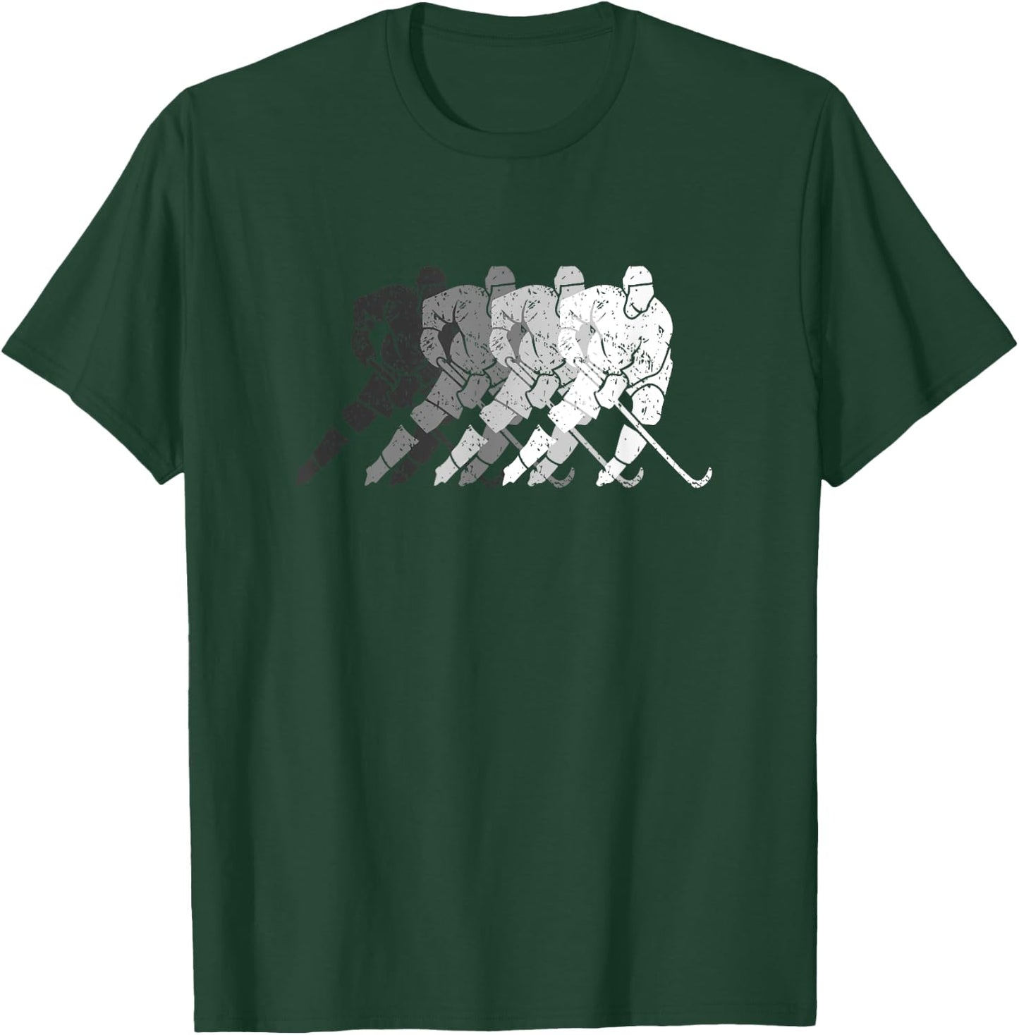 Vintage Hockey Player Gift Kids Men Women Wintersport T-Shirt - T-Shirt | Forest