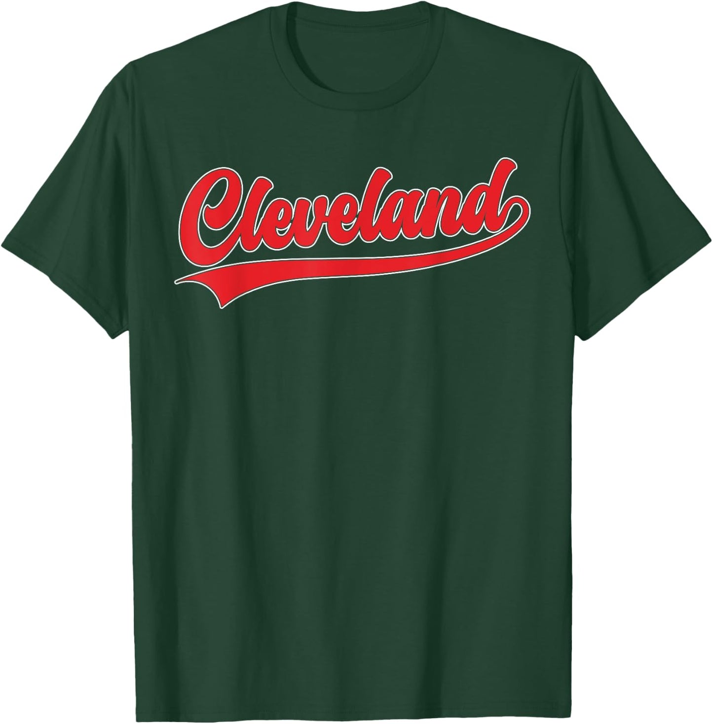 Cleveland Vintage Game Day Throwback Retro Design T-Shirt - T-Shirt | Forest