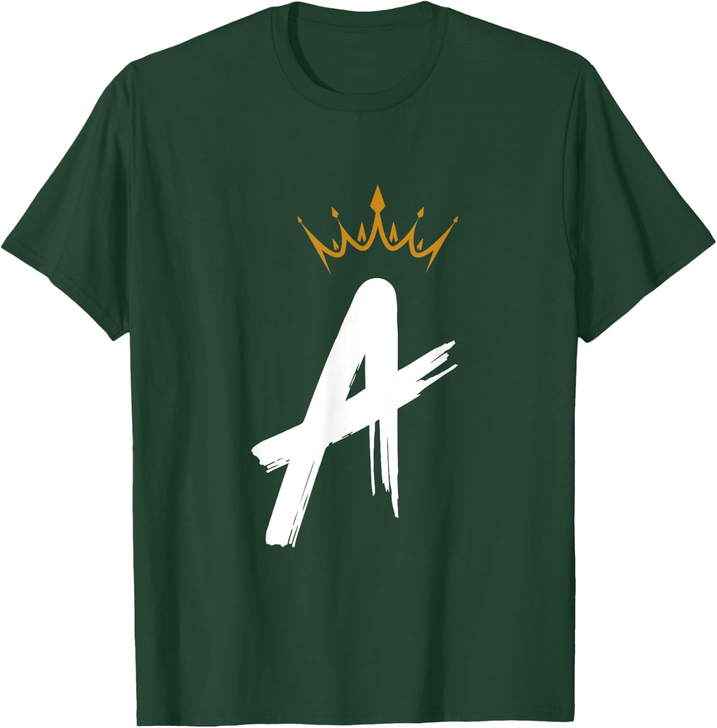 Queen King Letter A - Favorite Letter With Crown Alphabet T-Shirt - T-Shirt | Forest