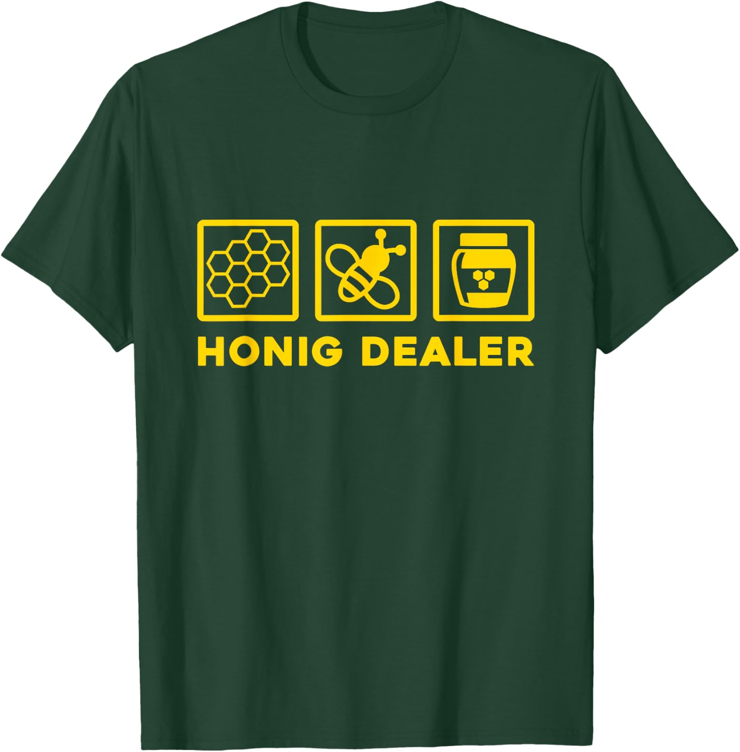 Bee Beekeeper Honeycomb Save Bees Honey Dealer Bee Motif , black T-Shirt - T-Shirt | Forest