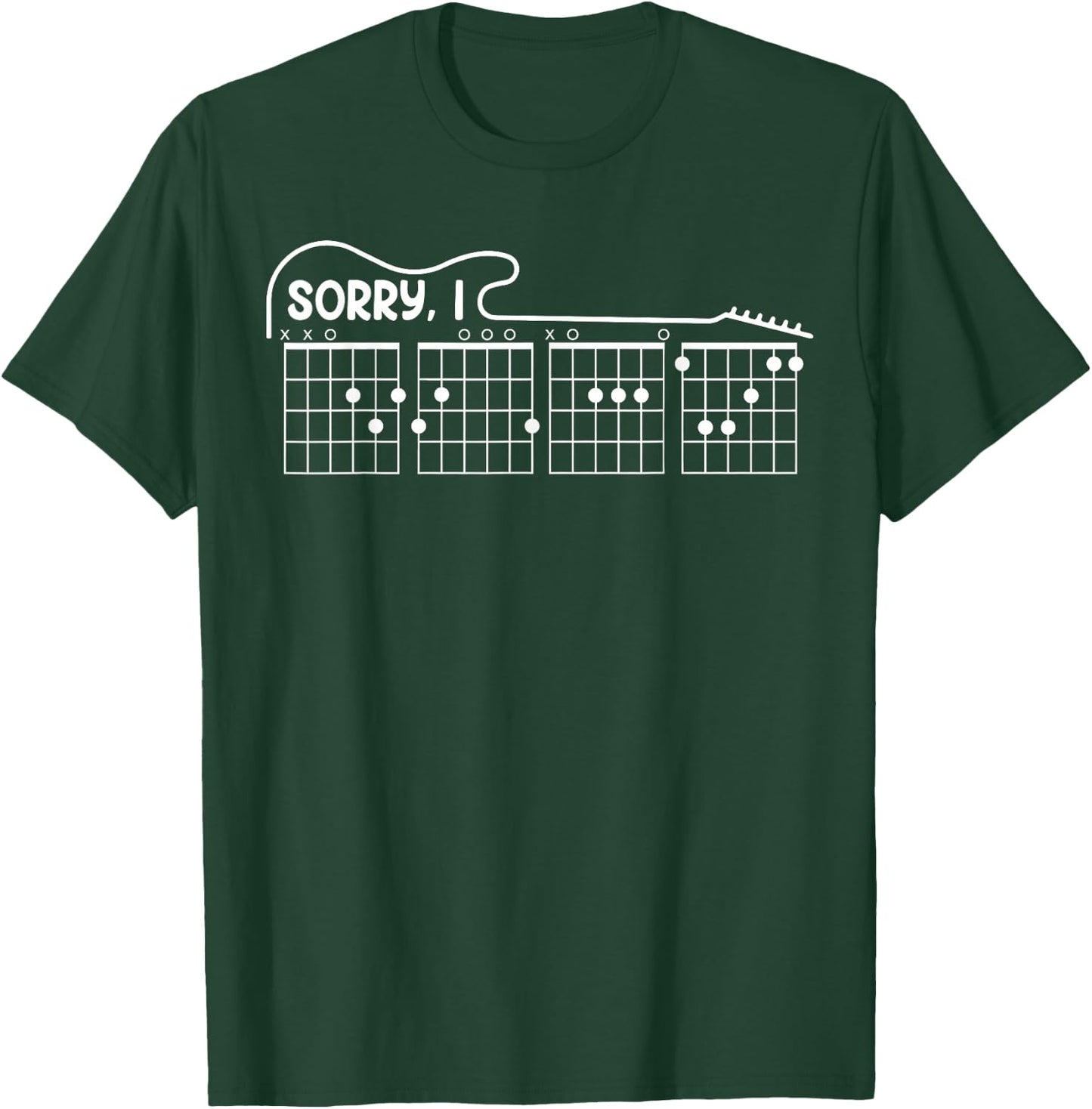 Sorry I DGAF Hidden Message Guitar Chords Music Note T-Shirt - T-Shirt | Forest