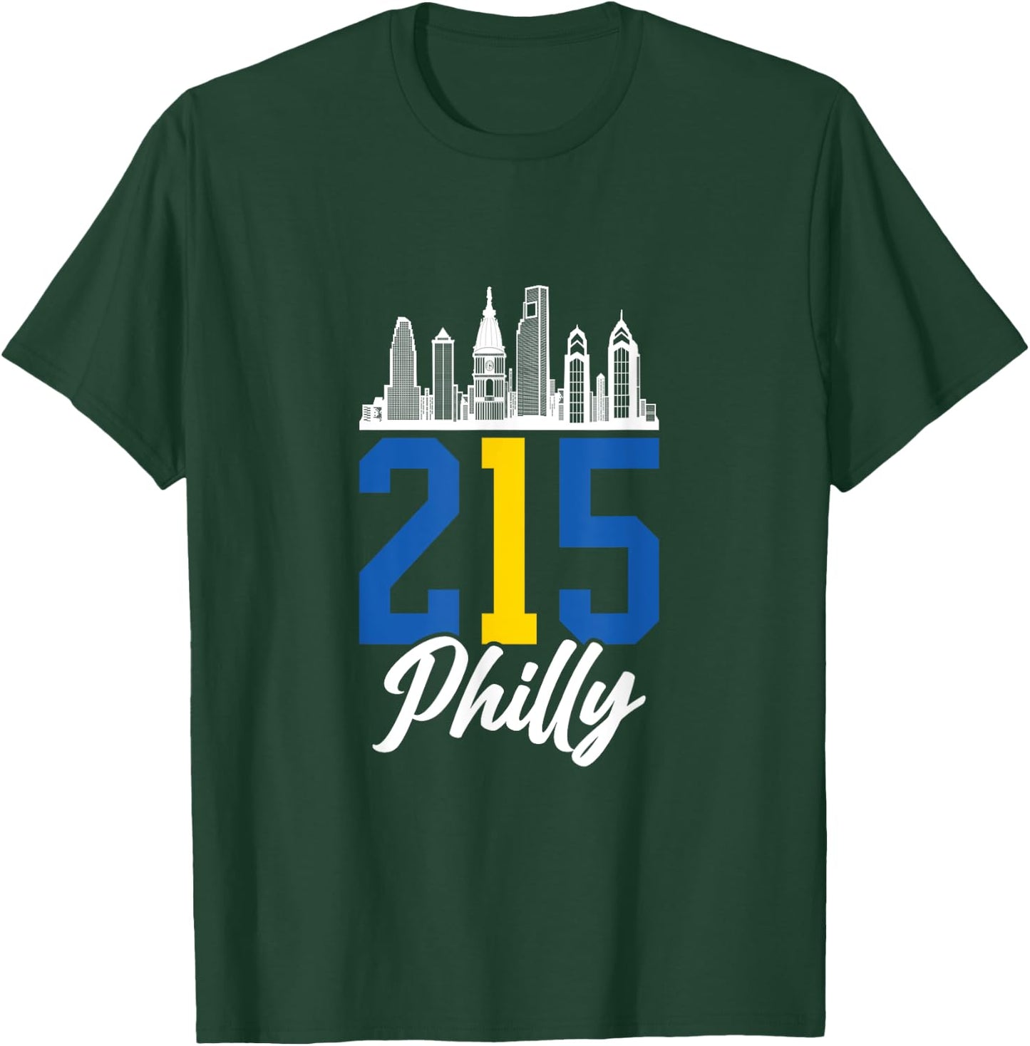 Philadelphia Philly 215 Pennsylvania T-Shirt - T-Shirt | Forest