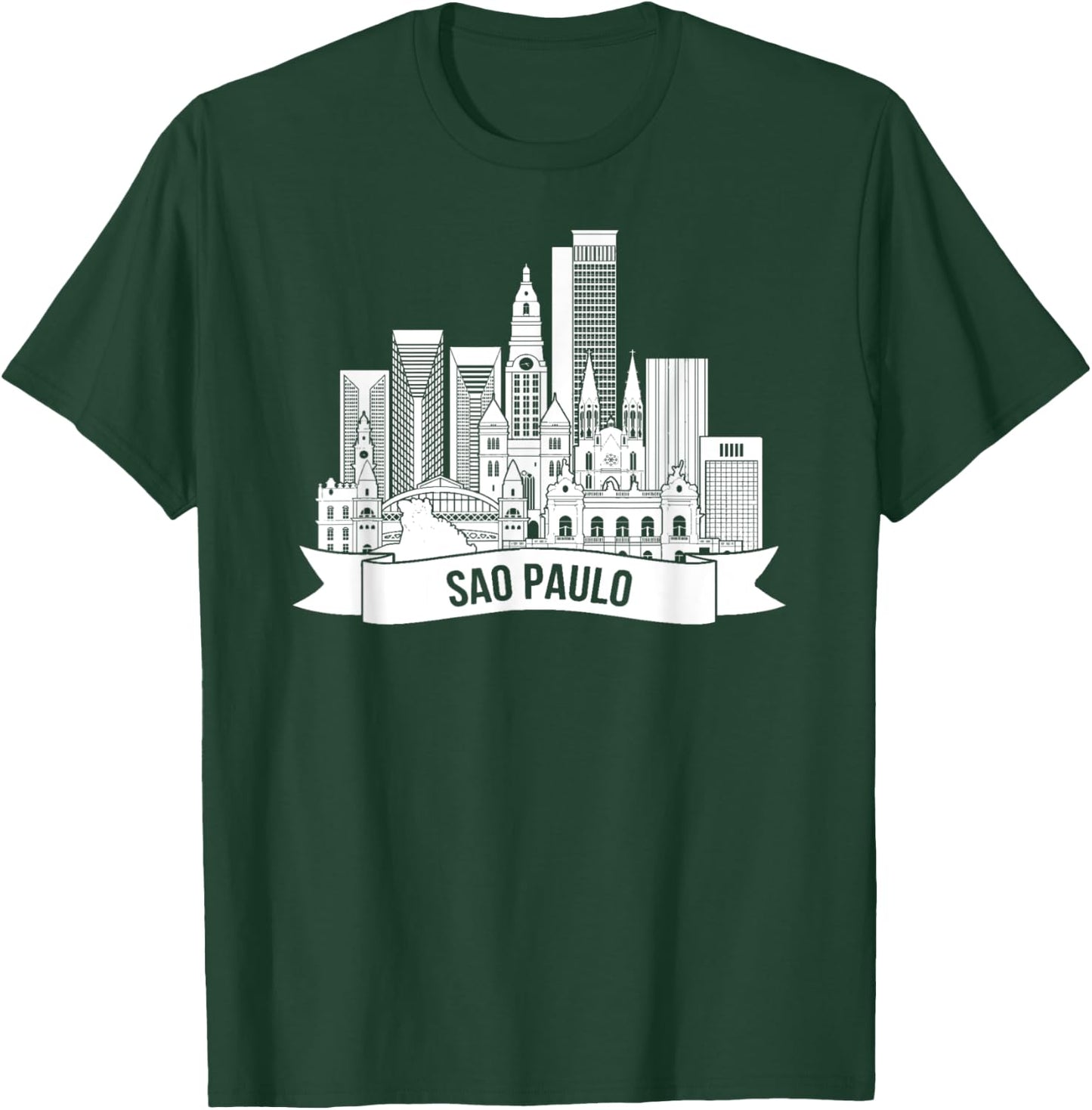 Sao Paulo Brazil City Skyline Gift T-Shirt - T-Shirt | Forest