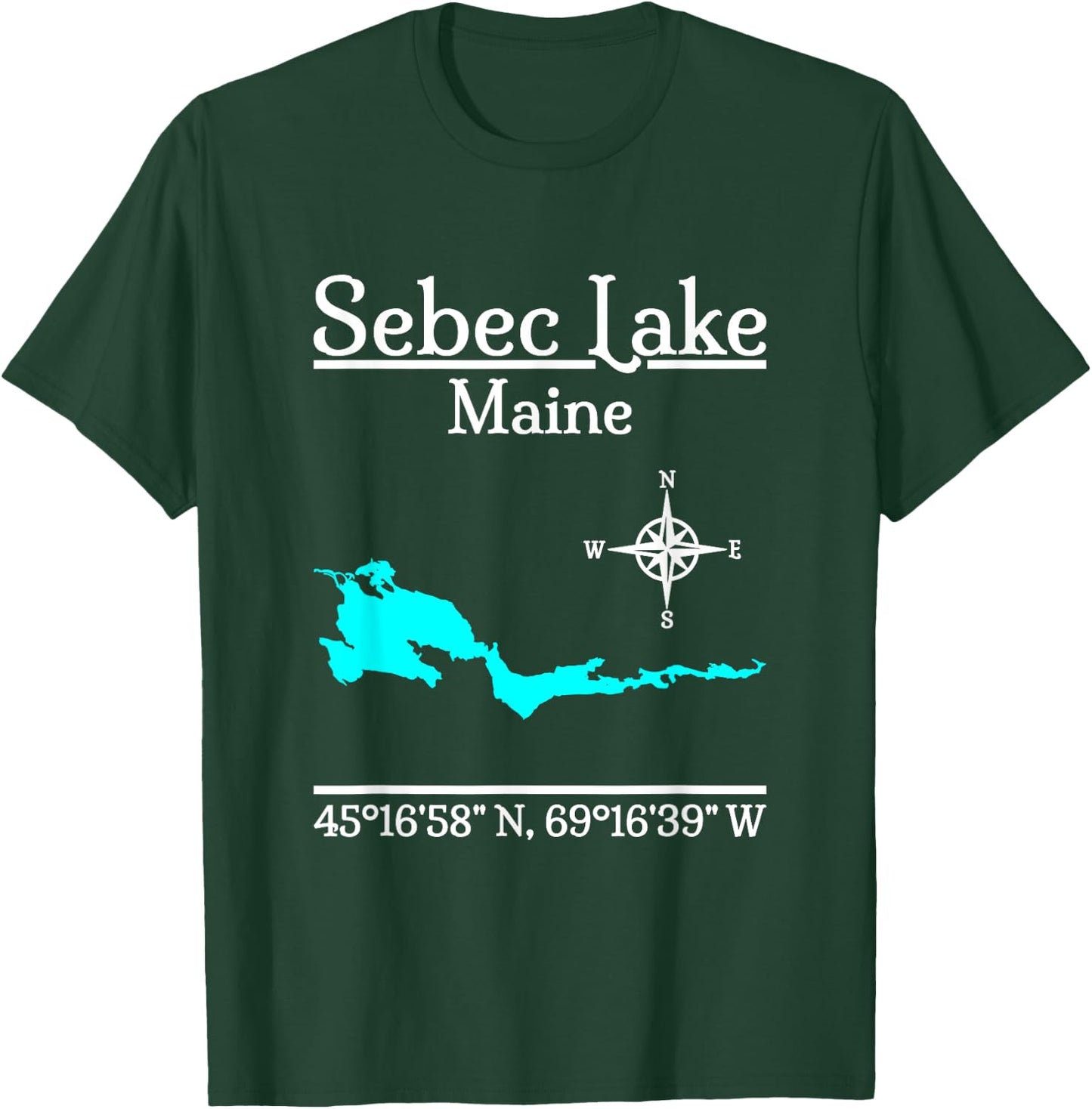 Sebec Lake - Maine T-Shirt - T-Shirt | Forest