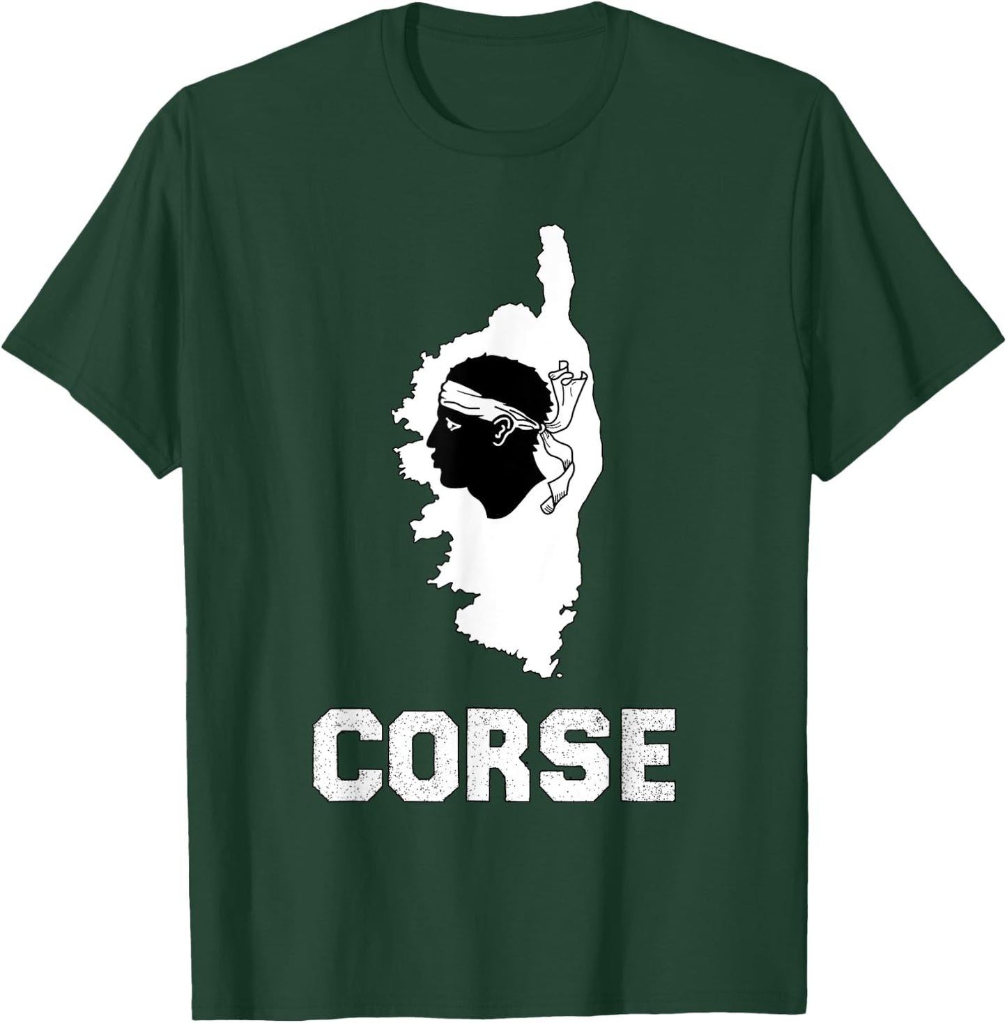 Authentic Corsica Beauty Island Women And Children , Black, S T-Shirt - T-Shirt | Forest