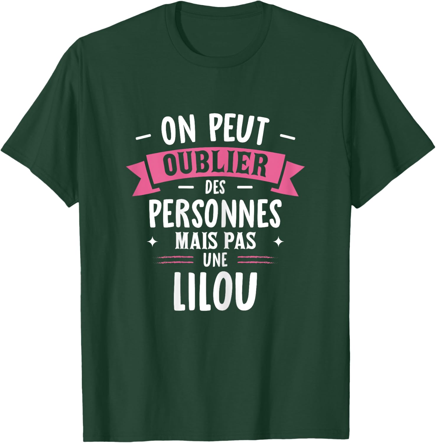 Woman Humour Girlfriend Personalized Gift BFF Name Lilou , Black, Female X-Small T-Shirt - T-Shirt | Forest