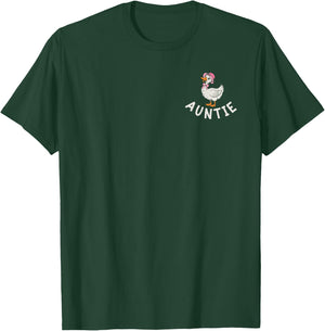 One Silly Goose Auntie Funny 1st First Birthday Family T-Shirt - T-Shirt | Forest