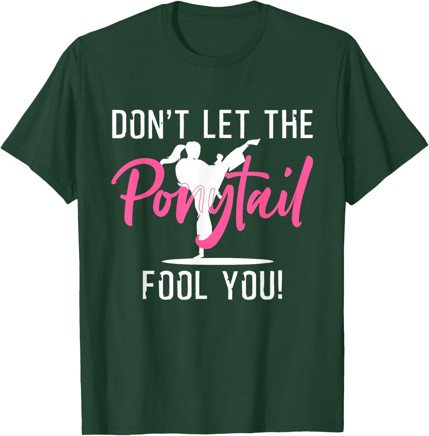 Funny Girl Karate Design Kids Women Kickboxing Black Belt T-Shirt - T-Shirt | Forest