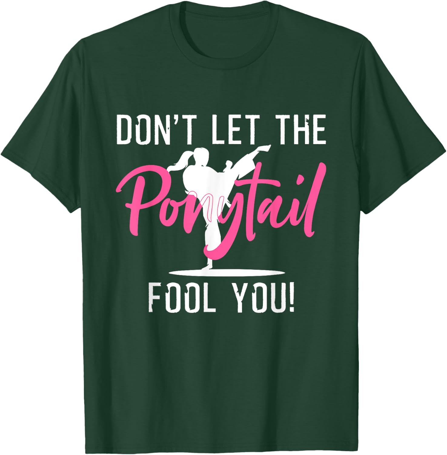 Funny Girl Karate Design Kids Women Kickboxing Black Belt T-Shirt - T-Shirt | Forest
