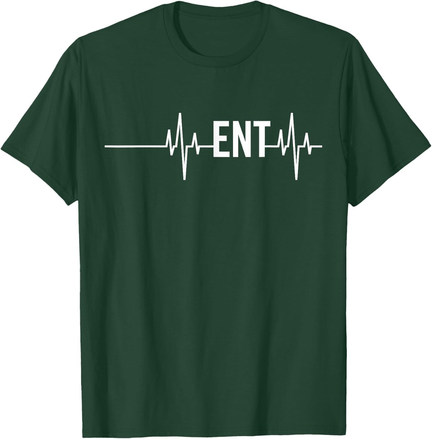 ENT Doctor Nurse Ear Nose Throat ENT Heartbeat T-Shirt - T-Shirt | Forest