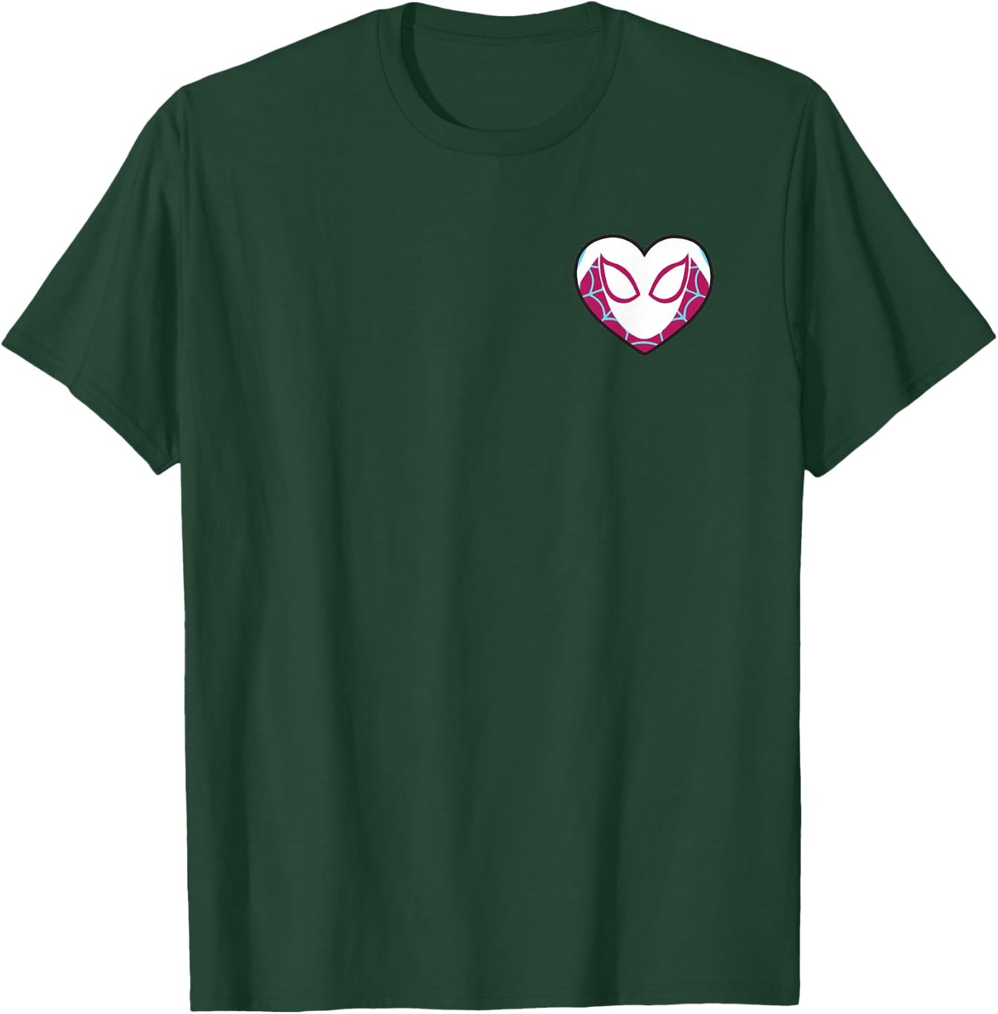 Marvel Spider-Gwen Ghost Spider Valentine’s Day Heart Mask T-Shirt - T-Shirt | Forest