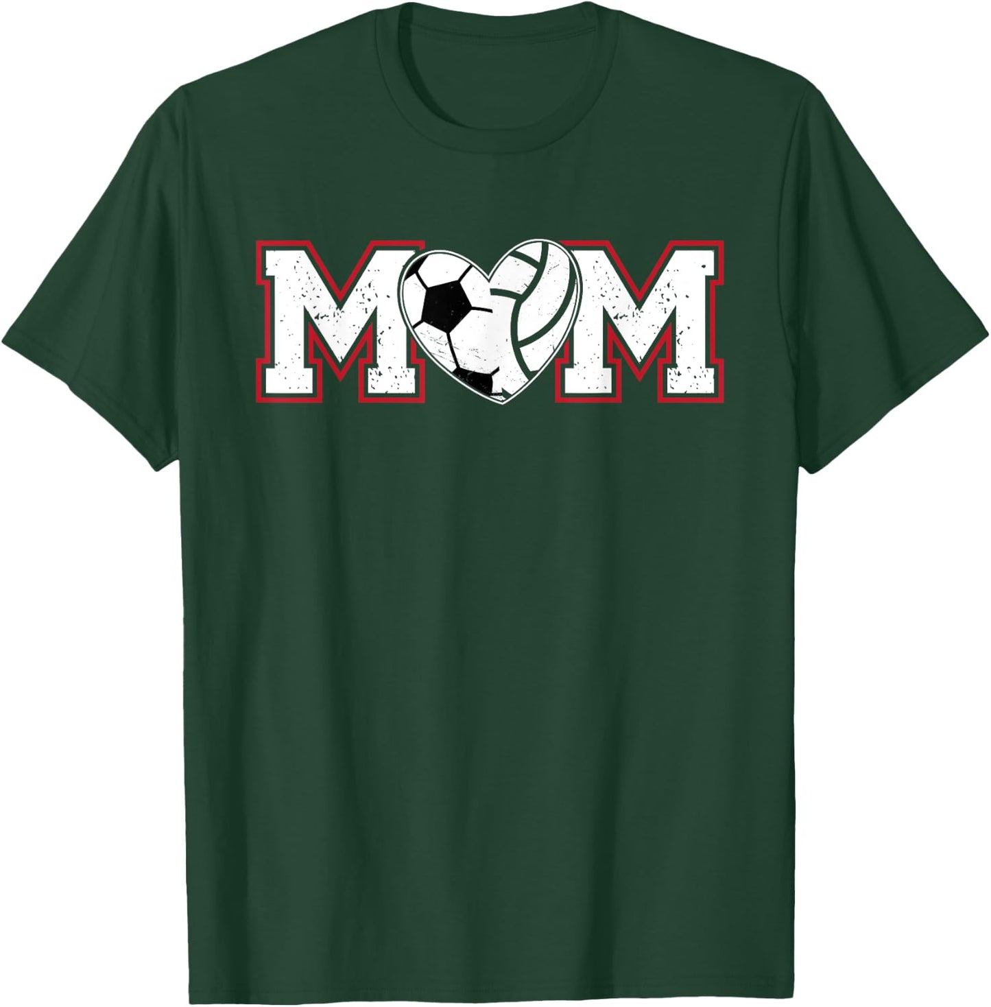 Volleyball Soccer Mom Of Soccer Volleyball Player T-Shirt - T-Shirt | Forest