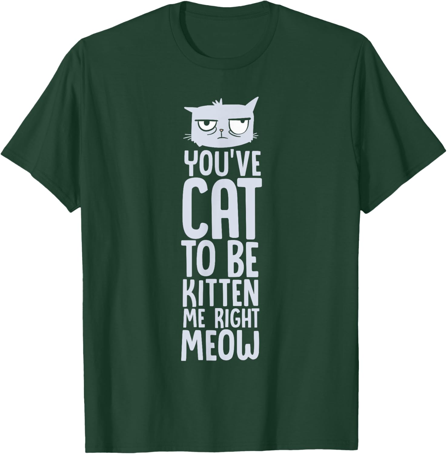 You've Got To Be Kitten Me, Right Meow Funny Cat Pun Women Girls Kids T-Shirt - T-Shirt | Forest