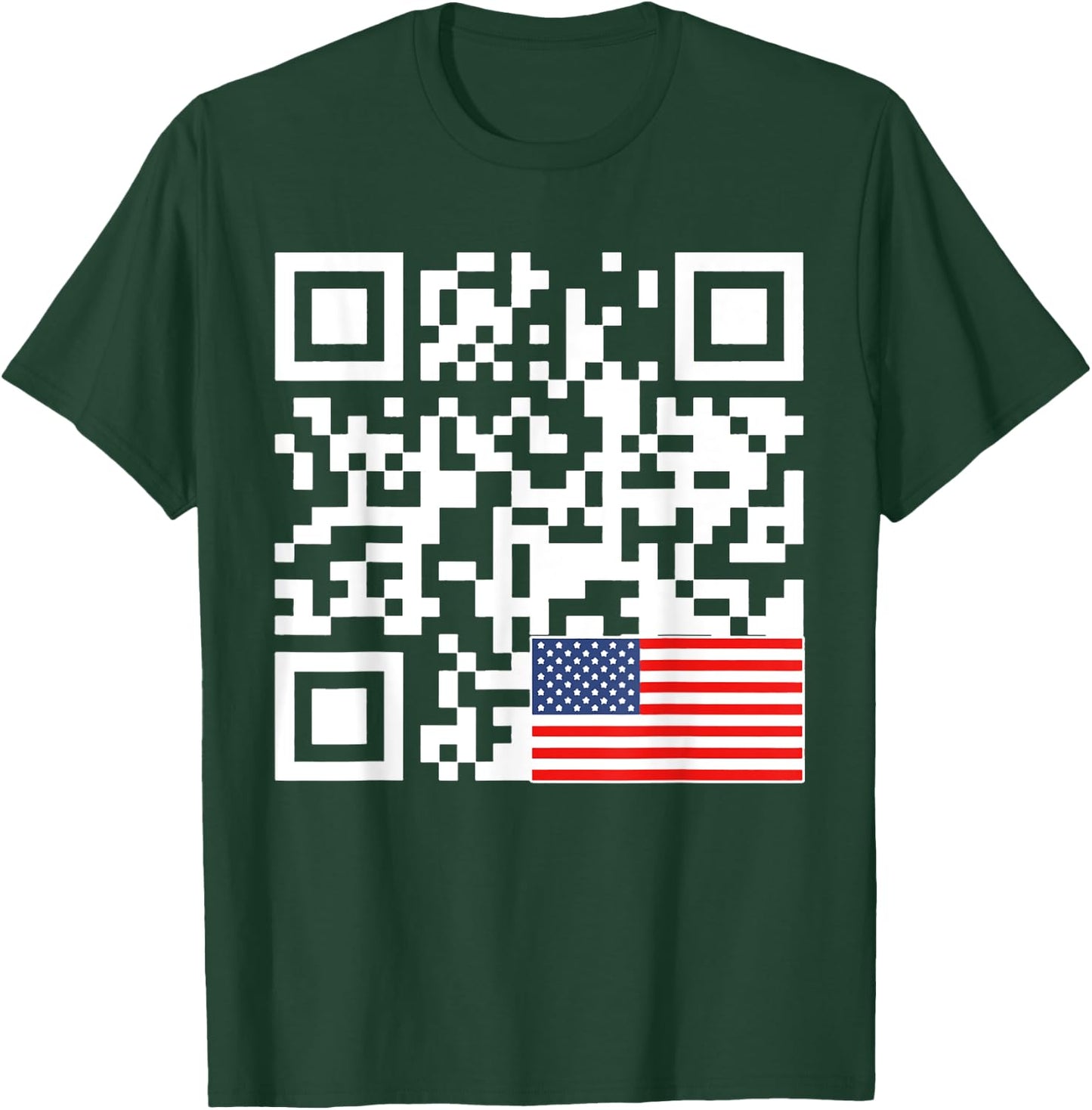 Trump Dance Troll QR Funny President Trump Dance Code Back T-Shirt - T-Shirt | Forest