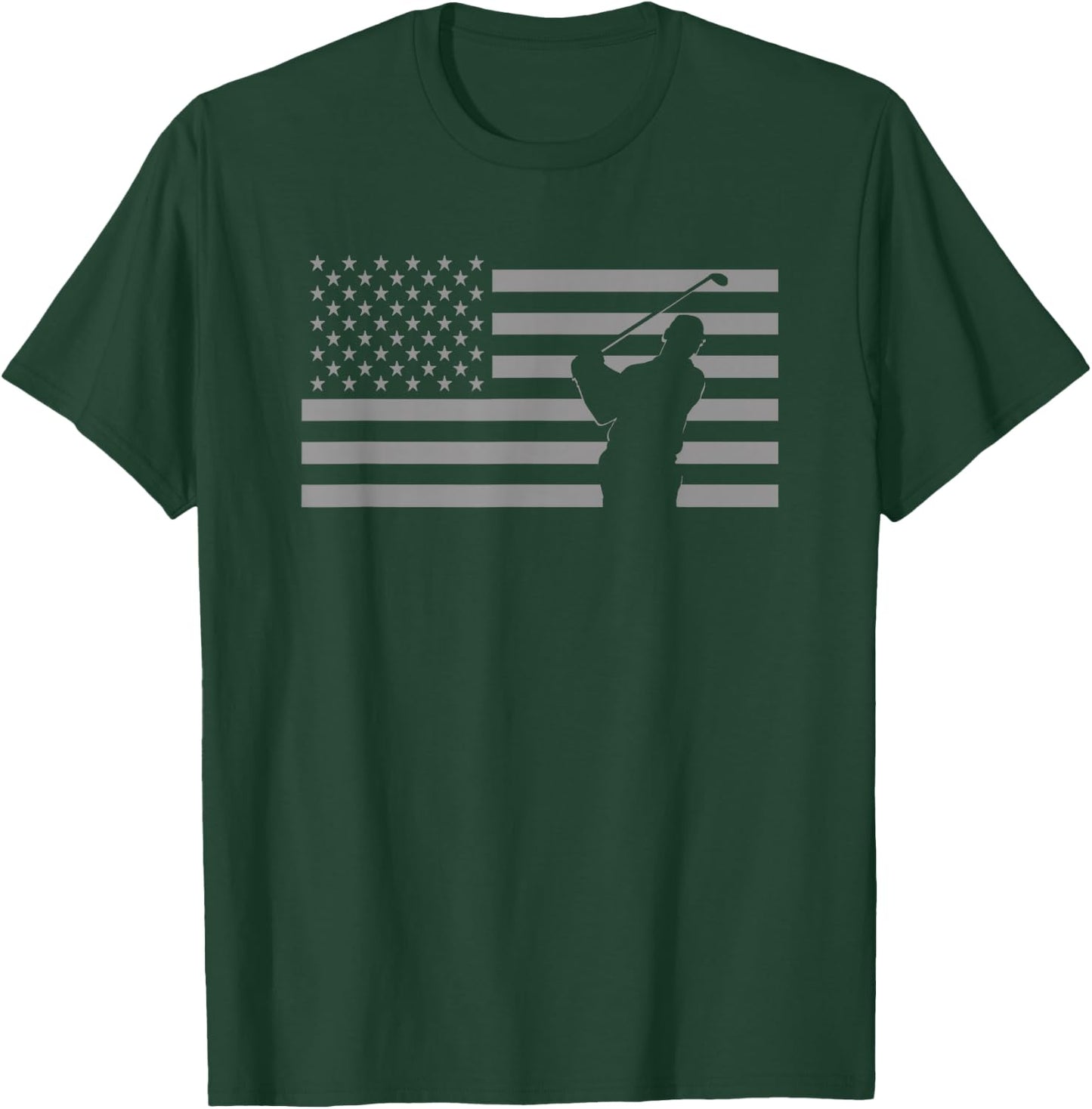 American Flag Golf Girls Kids Men T-Shirt - T-Shirt | Forest