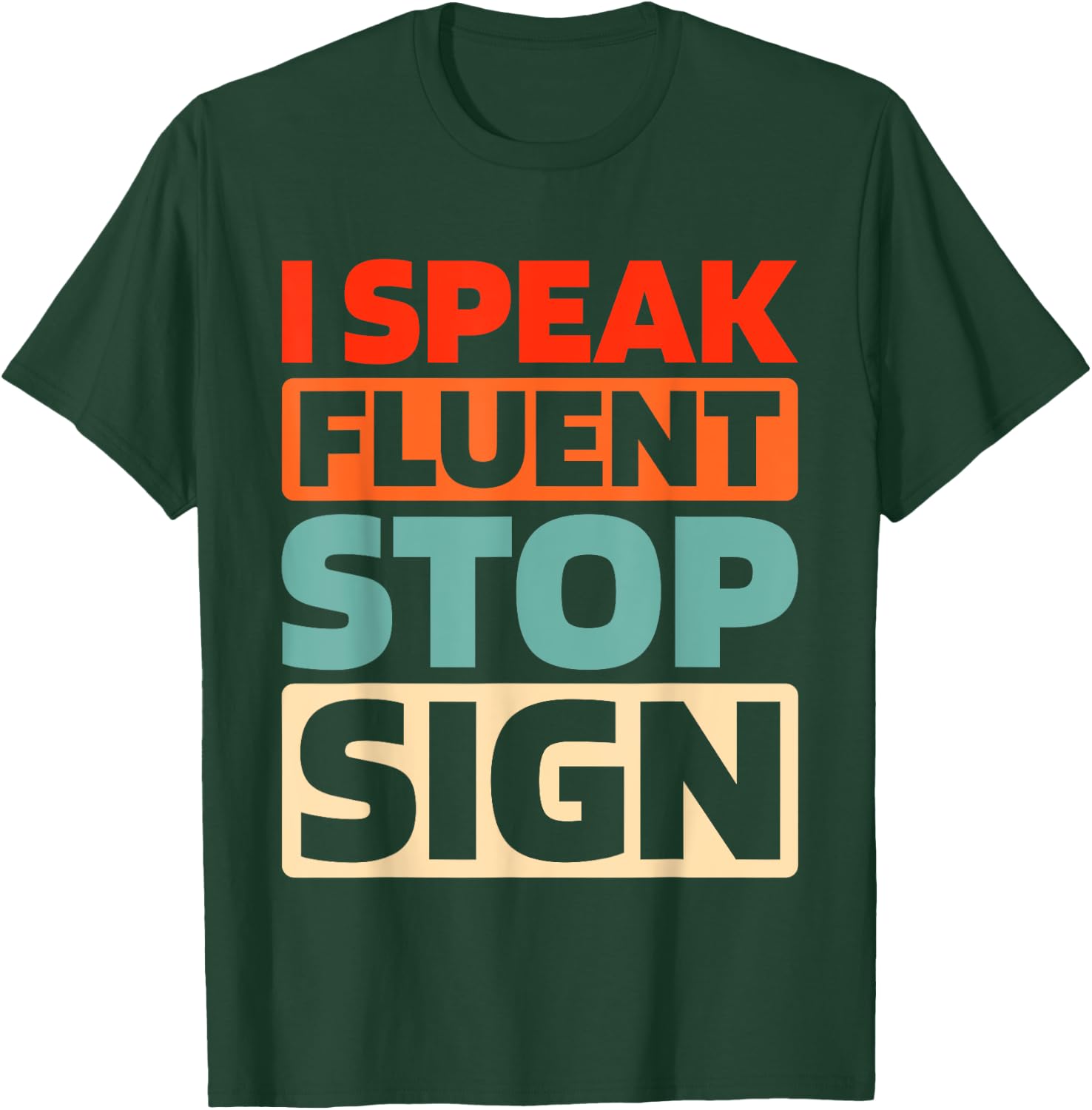 Retro Traffic Control - Pedestrian Vintage Crossing Guard T-Shirt - T-Shirt | Forest